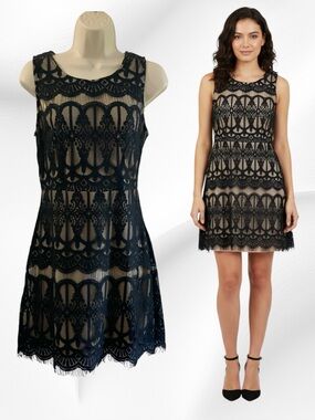 Sweet Journey Black Lace Sheath Dress Size Small